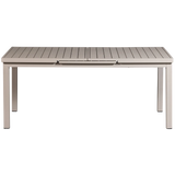WOOOD - Mobile uitschuifbare tuintafel alu zand 240x100/180x100cm