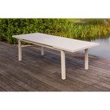 WOOOD - Mobile uitschuifbare tuintafel alu zand 240x100/180x100cm
