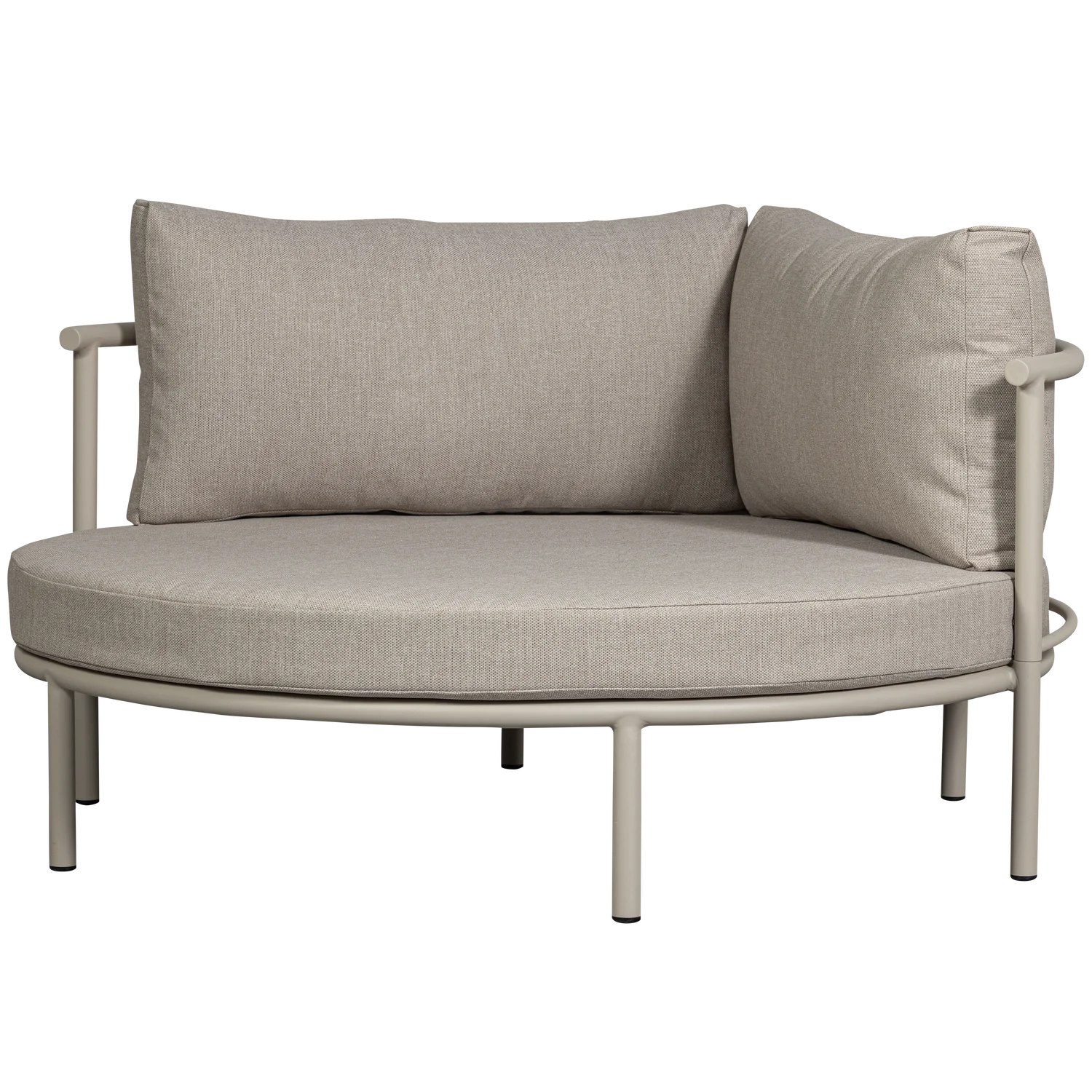 Exotan - Mulberry rond loungebed aluminium zand