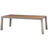 Exotan - Sulphur eettafel hout/aluminium zand 220x100cm