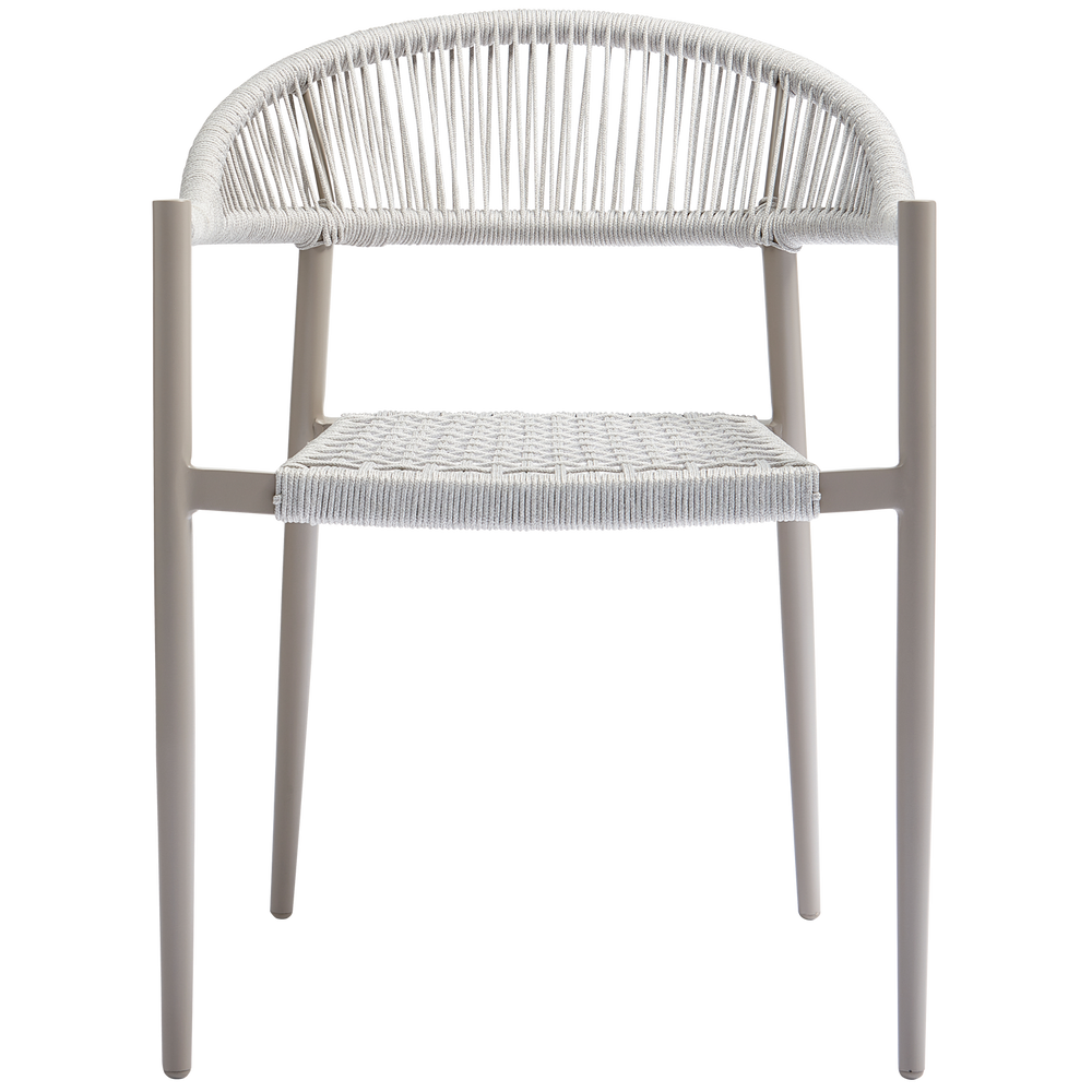 YELLOW TUINSTOEL TOUW/ALUMINIUM LICHTGRIJS - SET VAN 2