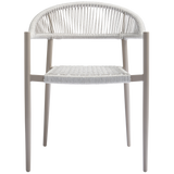 YELLOW TUINSTOEL TOUW/ALUMINIUM LICHTGRIJS - SET VAN 2