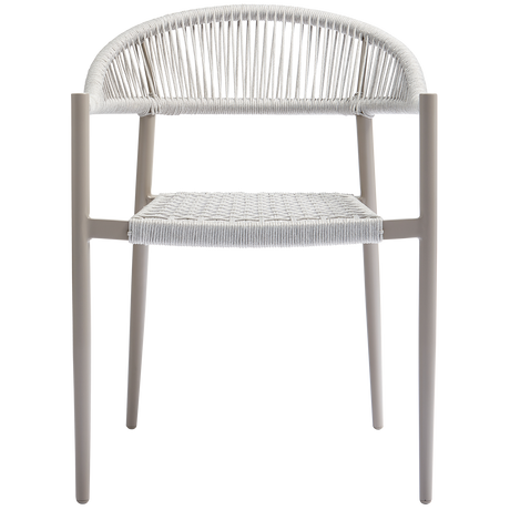 YELLOW TUINSTOEL TOUW/ALUMINIUM LICHTGRIJS - SET VAN 2