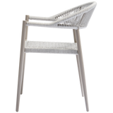 YELLOW TUINSTOEL TOUW/ALUMINIUM LICHTGRIJS - SET VAN 2