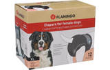 Flamingo hondenluiers voor teef, XL, 12 stuks in kartonnen verpakking