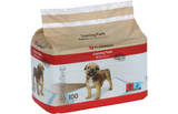Verpakte trainingspads voor puppy's, wit met rode verpakking