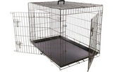 Flamingo Hundebox XL – Faltbare Hundebox Auto – Hundebox Drahtkäfig Taupe – 109x70x77 cm – Flamingo Hundebox Ebo Taupe
