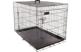 Flamingo Hundebox XL – Faltbare Hundebox Auto – Hundebox Drahtkäfig Taupe – 109x70x77 cm – Flamingo Hundebox Ebo Taupe