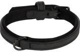 Neoprene halsband met verstelband en zwarte gesp, zwart