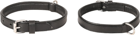 Flamingo - Halsband Gevoerd Gevuld Arizona Zwart M | 36-42cm x 23mm x 6mm