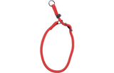 Anti-trek halsband Aiden met rode lus en zwarte koppelring bovenaan