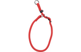 Anti-trek halsband, rode band met verstelgesp en metalen D-ring