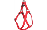 Flamingo Step&Go hondentuig, rood met zwarte gespen en ring