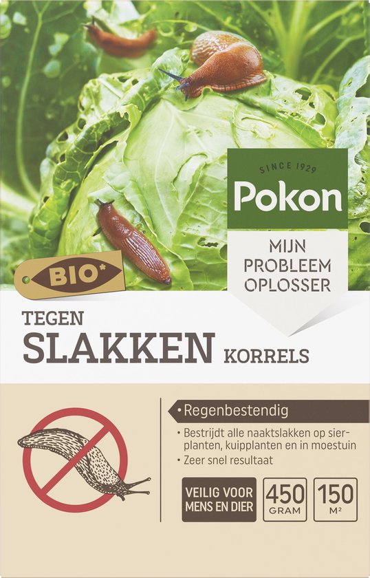 Pokon bio slakkenkorrels in kartonnen doos, 450 g en regenbestendig icoon