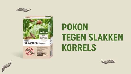 Pokon tegen slakken korrels bio, productdoos met slakkenillustraties