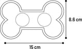 Botvormige likmatmal met afmetingen 15 cm en 8,6 cm