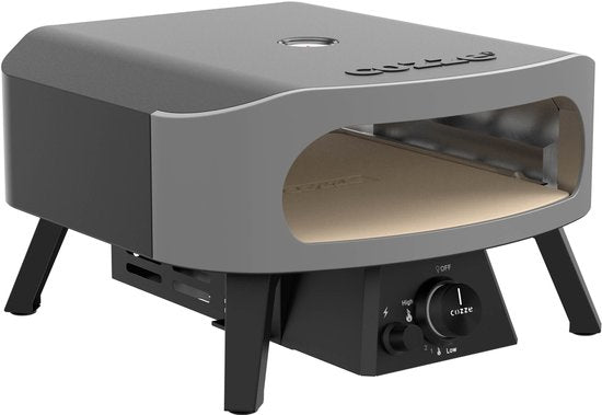 Cozze gas-pizzaoven met ronde bakopening en bedieningspaneel aan de zijkant