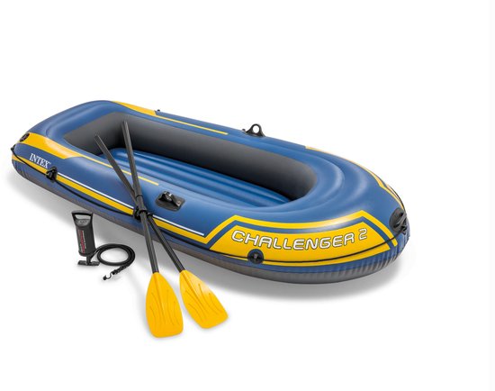 Intex Challenger 2 Boot set + peddels en pomp
