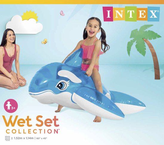 Intex - opblaasfiguur walvis ride-on