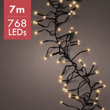 7m LED Cluster kerstboomverlichting - Goud - 768 lampjes - Dimbaar