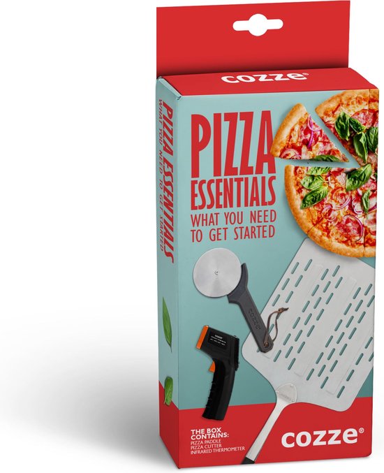 Cozze PIZZA ESSENTIALS geschenkdoos met pizzaschep en pizzacutter