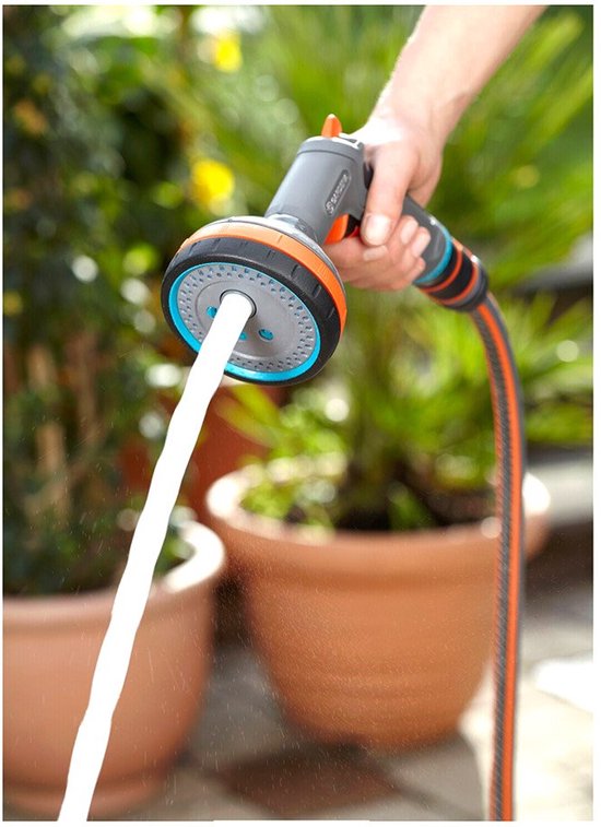 Tuinbesproeier met 5 standen, sproeikop met waterstraal in tuin