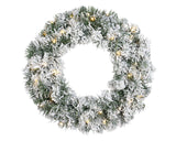Imperial krans snowy LED BO binnen dia50cm x H.8cm