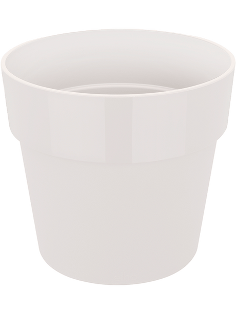 Ronde witte plantenpot van kunststof, 22 cm