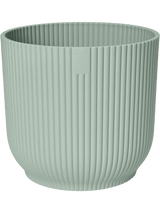 Ronde plantenbak met geribbelde textuur, sorbetgroen, 16 cm