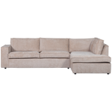 HAJO HOEKBANK RECHTS CHENILLE ZAND