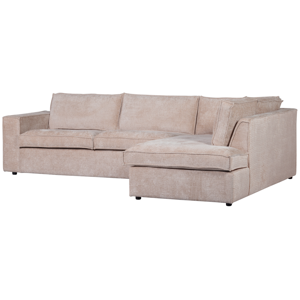 HAJO HOEKBANK RECHTS CHENILLE ZAND