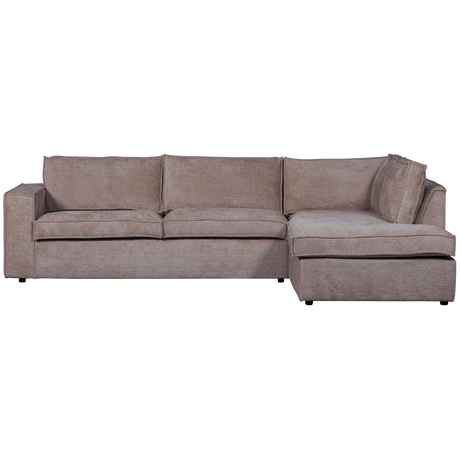 HAJO HOEKBANK RECHTS CHENILLE TAUPE