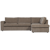 HAJO HOEKBANK RECHTS RIBSTOF TAUPE