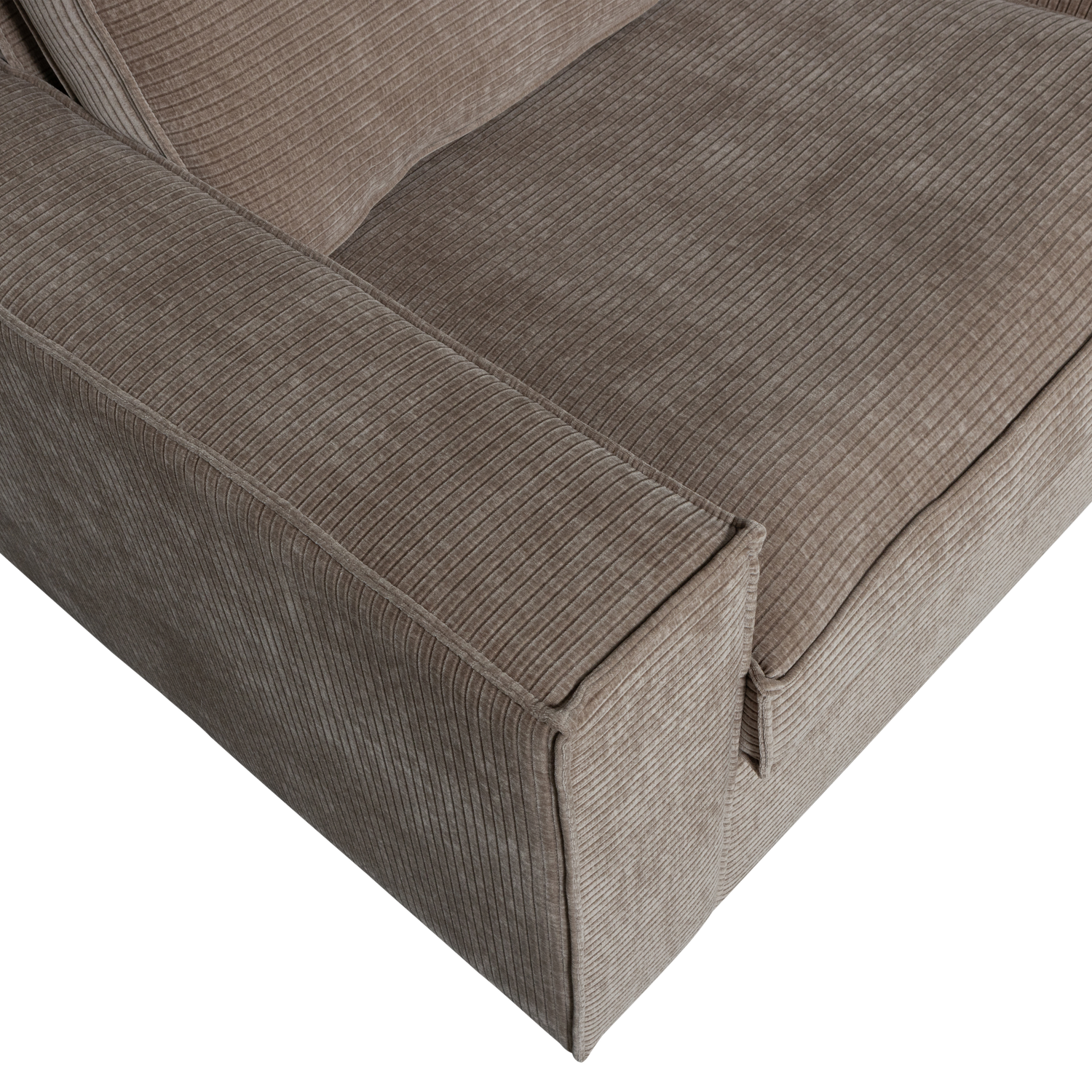 HAJO HOEKBANK RECHTS RIBSTOF TAUPE