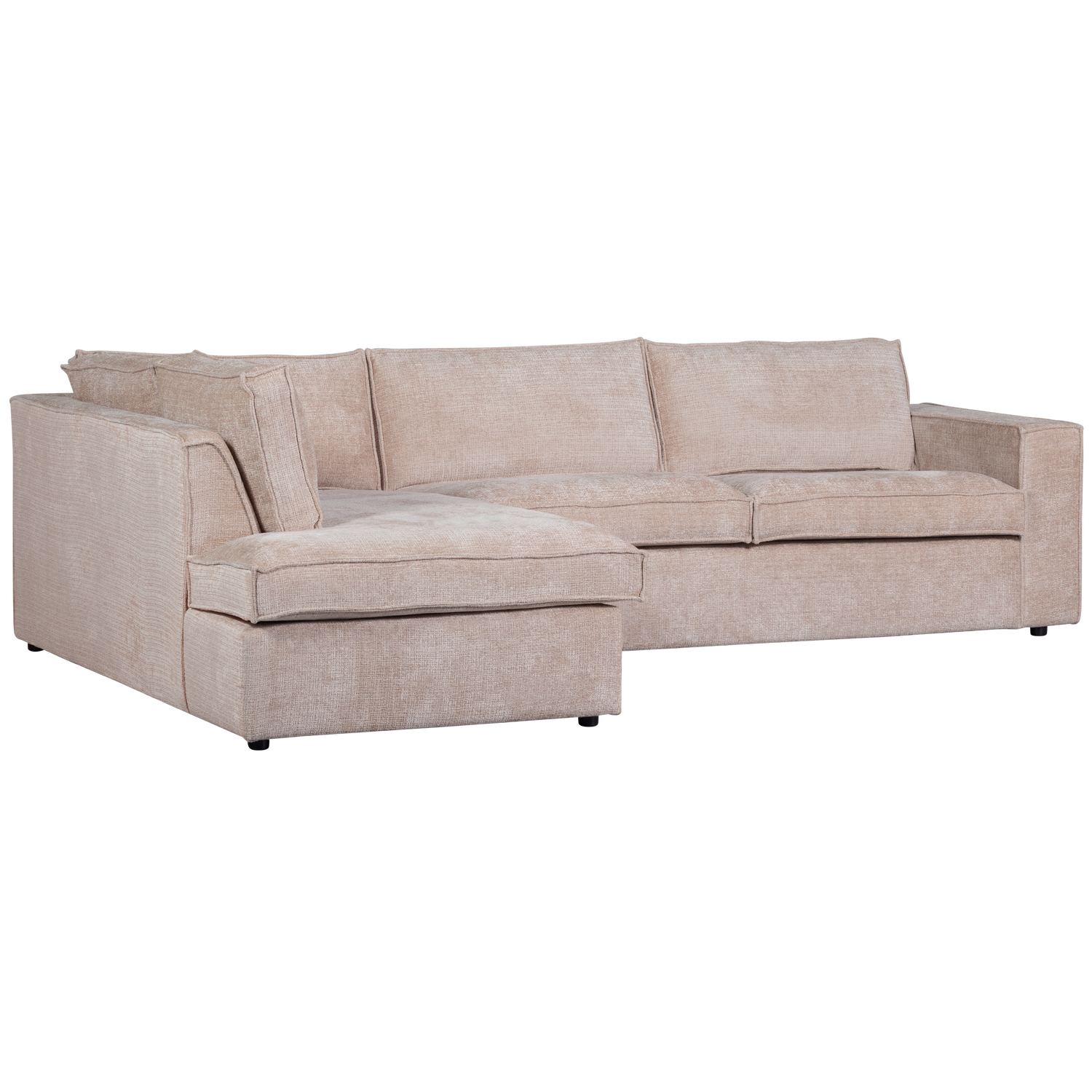 HAJO HOEKBANK LINKS CHENILLE ZAND