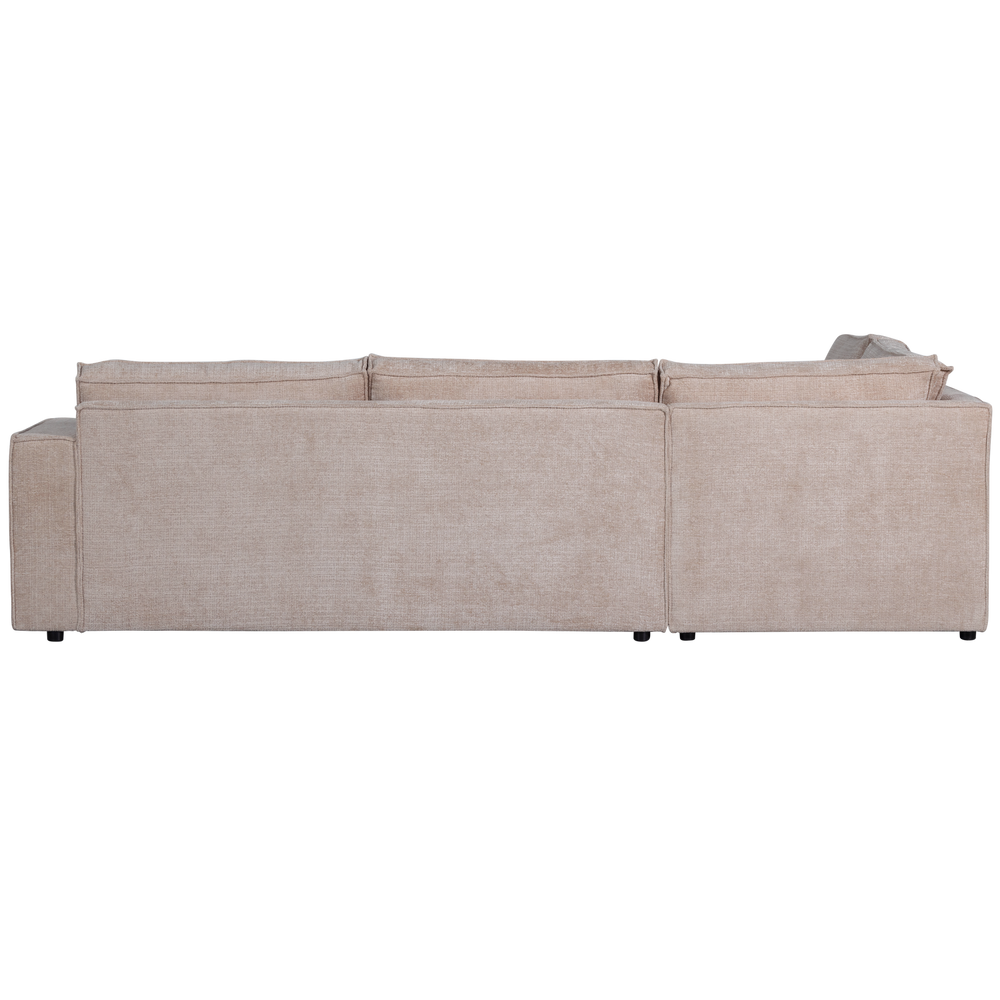 HAJO HOEKBANK LINKS CHENILLE ZAND