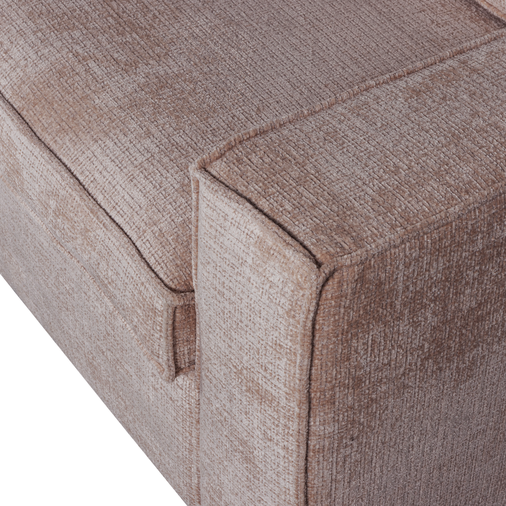 HAJO HOEKBANK LINKS CHENILLE TAUPE