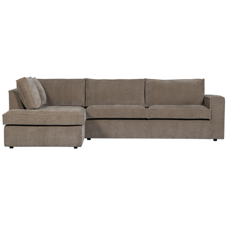 HAJO HOEKBANK LINKS RIBSTOF TAUPE