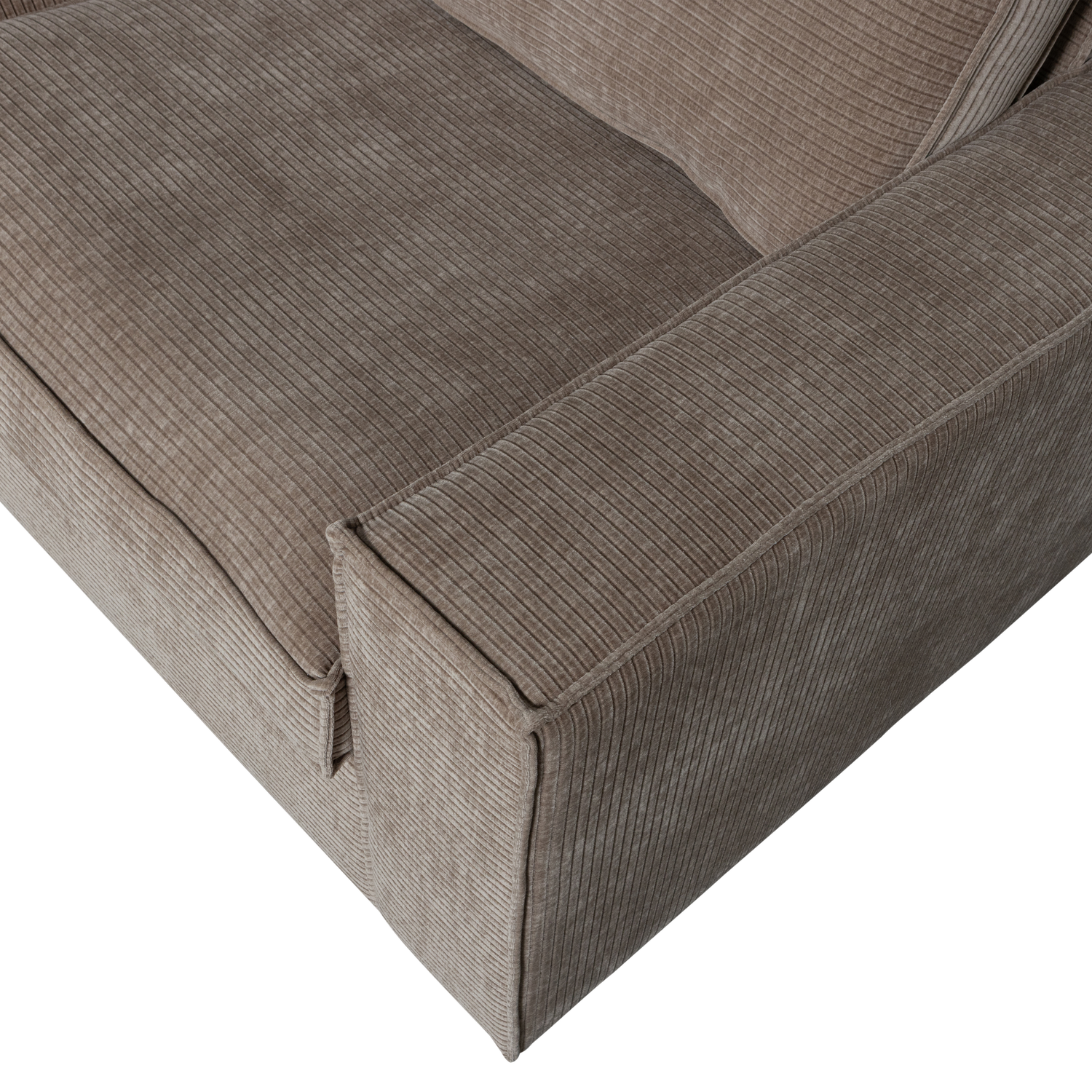 HAJO HOEKBANK LINKS RIBSTOF TAUPE