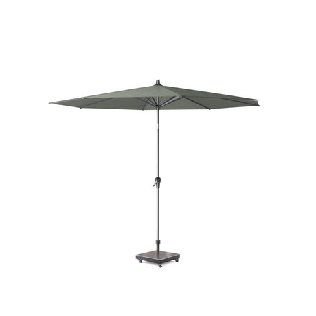 Olijfgroene Riva parasol met ronde doek en metalen paal, Platinum