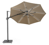 Platinum zweefparasol Challenger T² Glow ø350 - Taupe