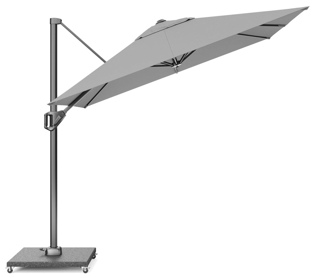 Platinum zweefparasol Voyager T¹ 250x250 - Lichtgrijs