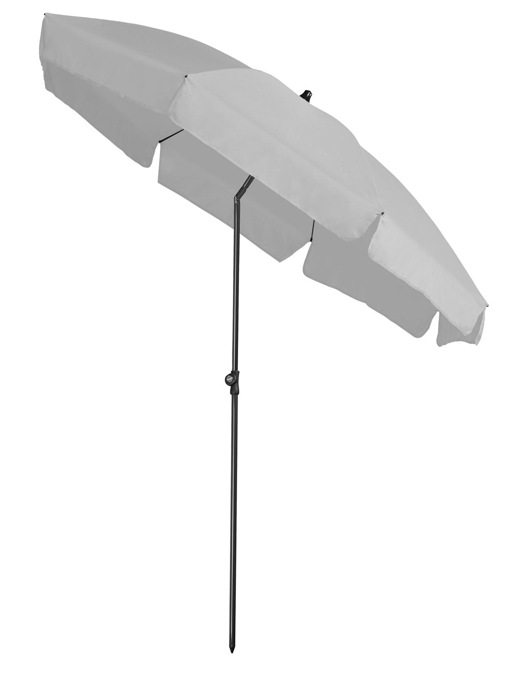 Platinum parasol Aruba ø200 volant - Lichtgrijs