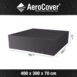 Loungesethoes voor lounge set, donkergrijze rechthoekige cover, 400x300x70 cm