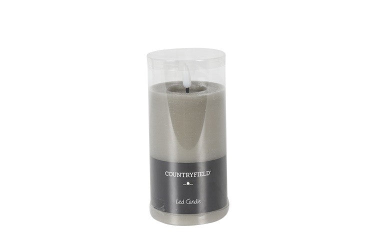 Stompkaars rustiek Ø7,5CM LED ro Lyon M grijs-L7,5B7,5H12,5CM