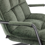 Draaifauteuil met arm donker groen