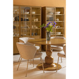 EXHIBIT XL 2-DEURS VITRINEKAST METAAL HONINGGEEL