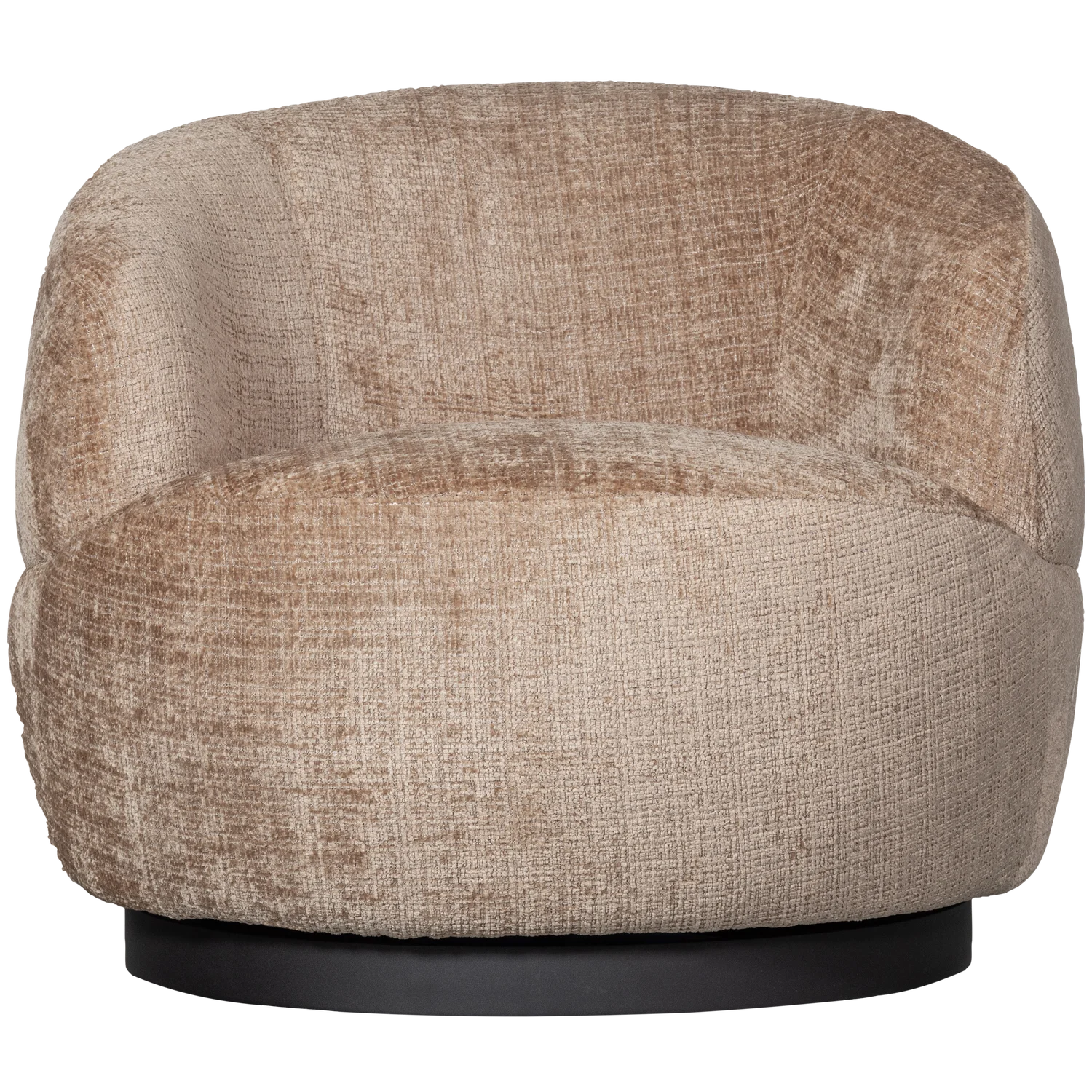 BePureHome - Woolly draaifauteuil chenille zand