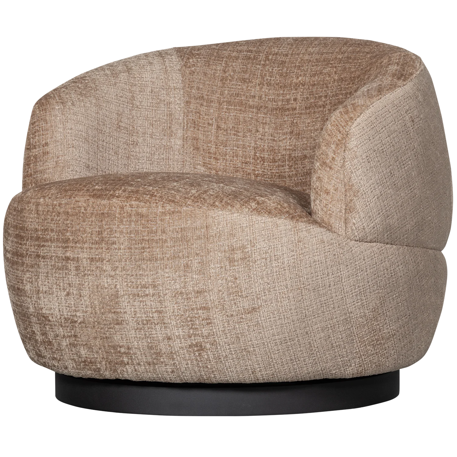 BePureHome - Woolly draaifauteuil chenille zand