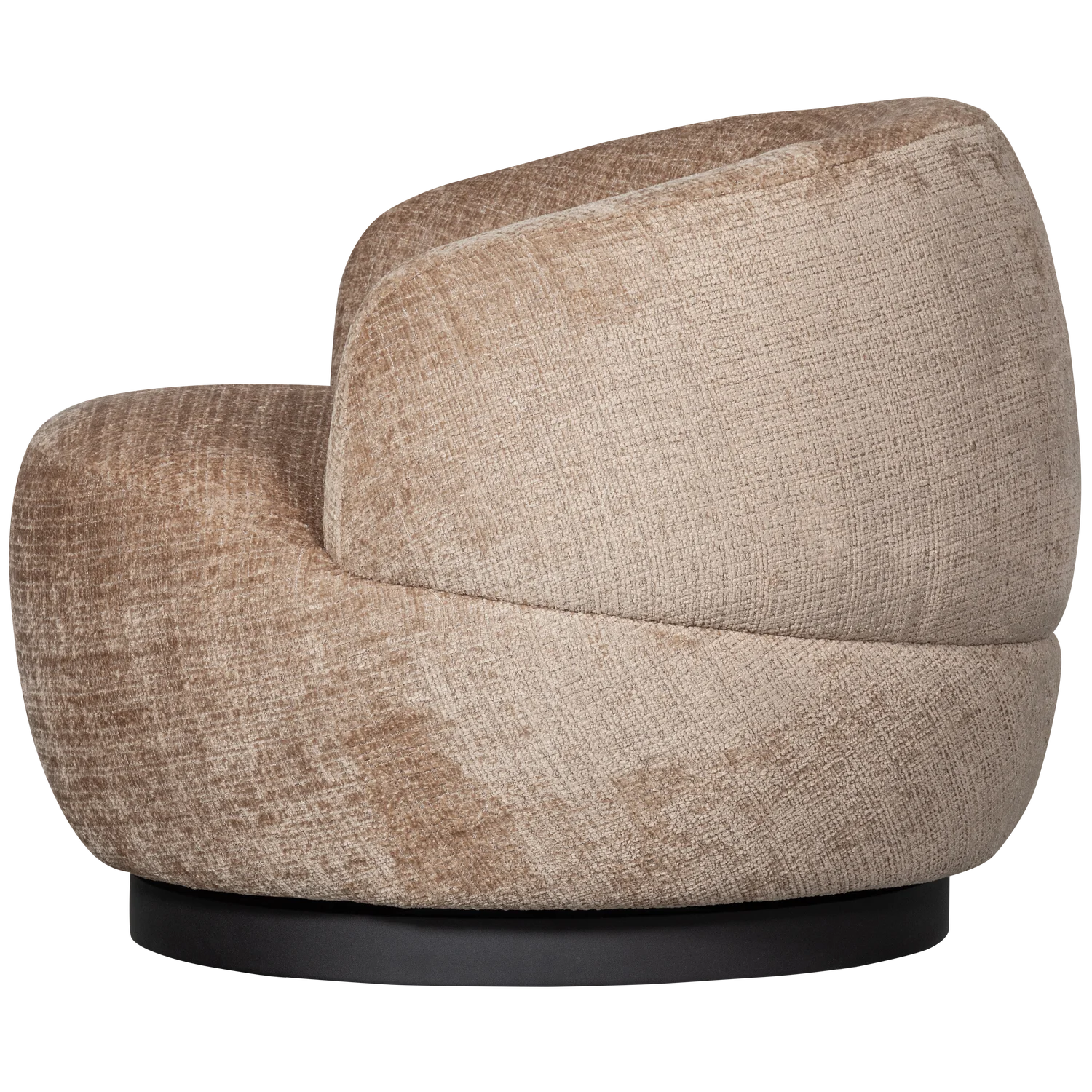 BePureHome - Woolly draaifauteuil chenille zand